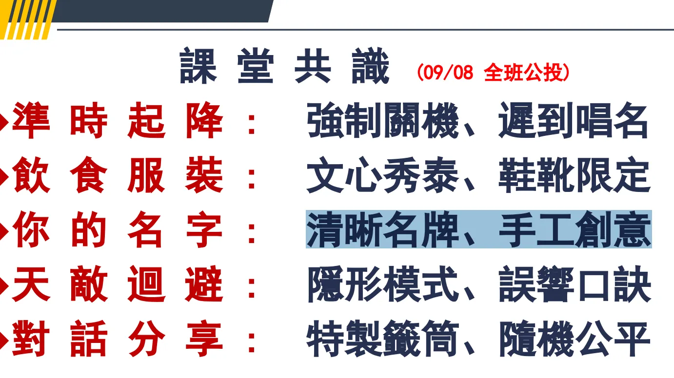 課堂規則